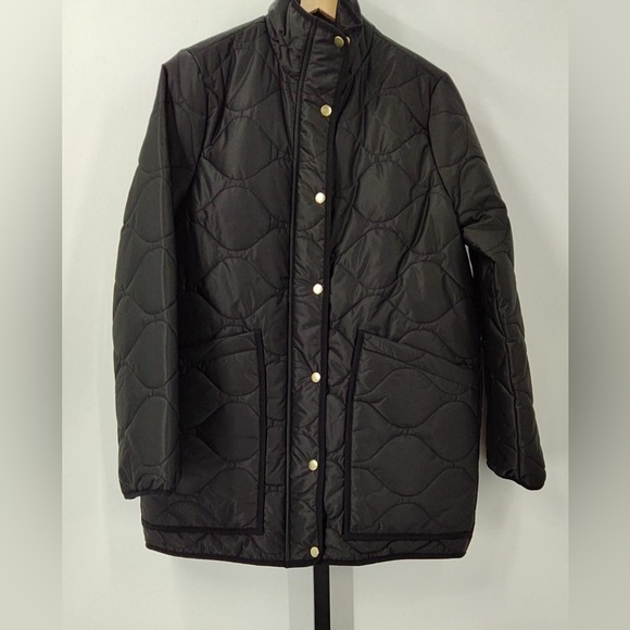 Quince Black Quilted Puffer Jacket Medium - Picture 6 of 7